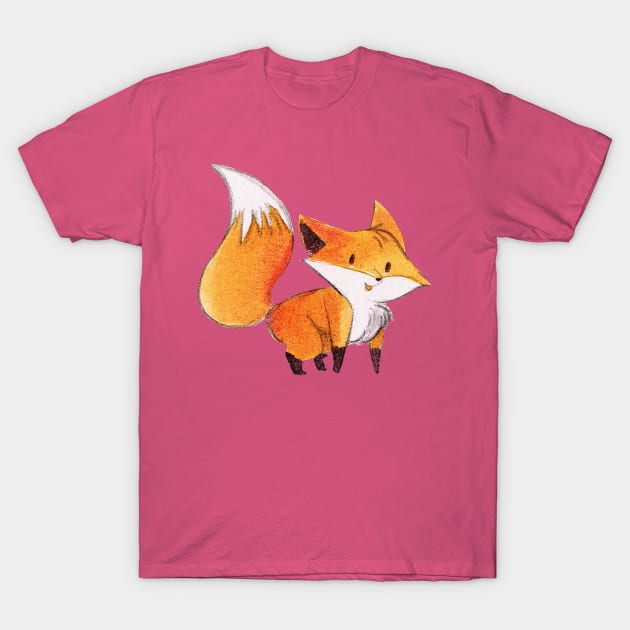 Cute Watercolor Fox T-Shirt by saradaboru